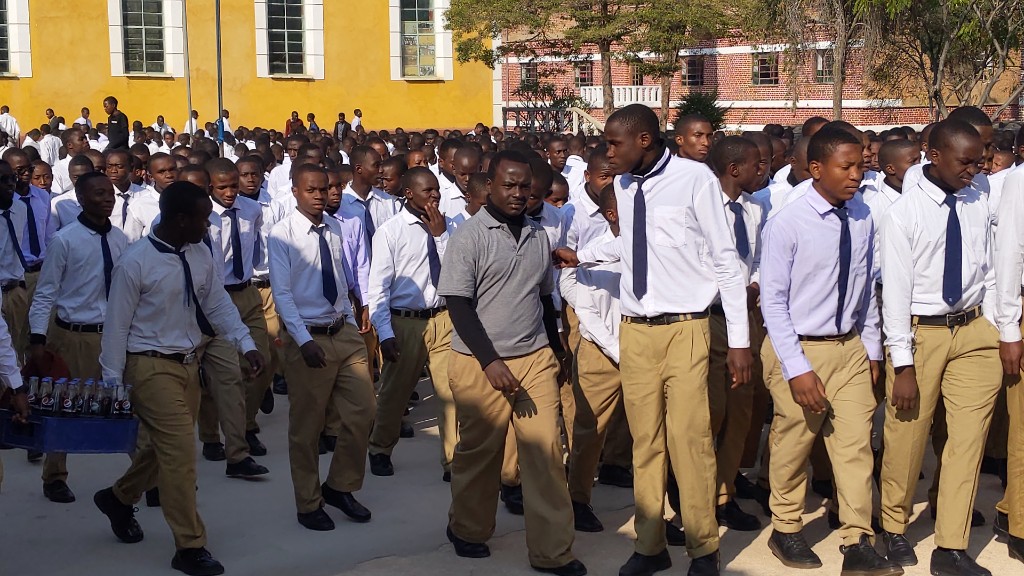 Tosa Boys students gathered on campus at Tosamaganga Secondary School